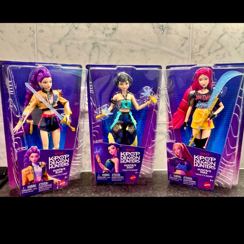 ZOEY, RUMI, MIRA ALL 3! NETFLIX KPop Demon Hunters HUNTR/X Mattel Fashion Dolls